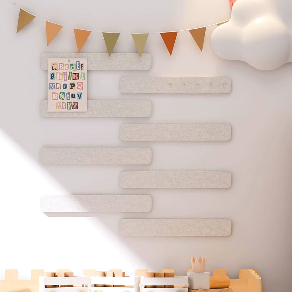 8 Piece Self Adhesive Felt Display Strips with 35 Push Pins - Camel