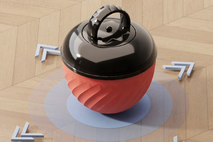 Squeaky Dog Toy Active Rolling Ball Interactive Dog Toys Motion Activated-Red