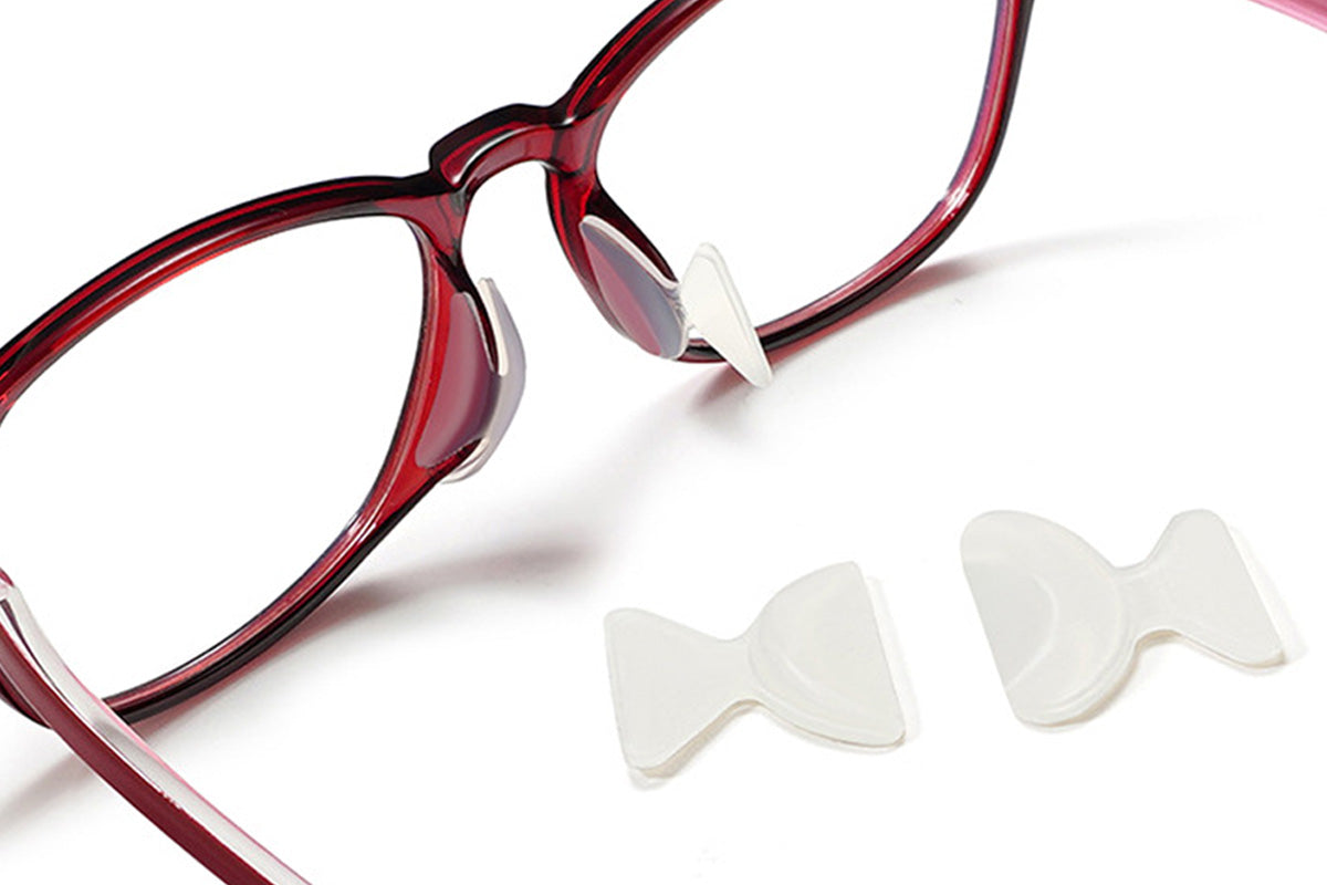12 Pairs Eyeglass Nose Pads - Clear