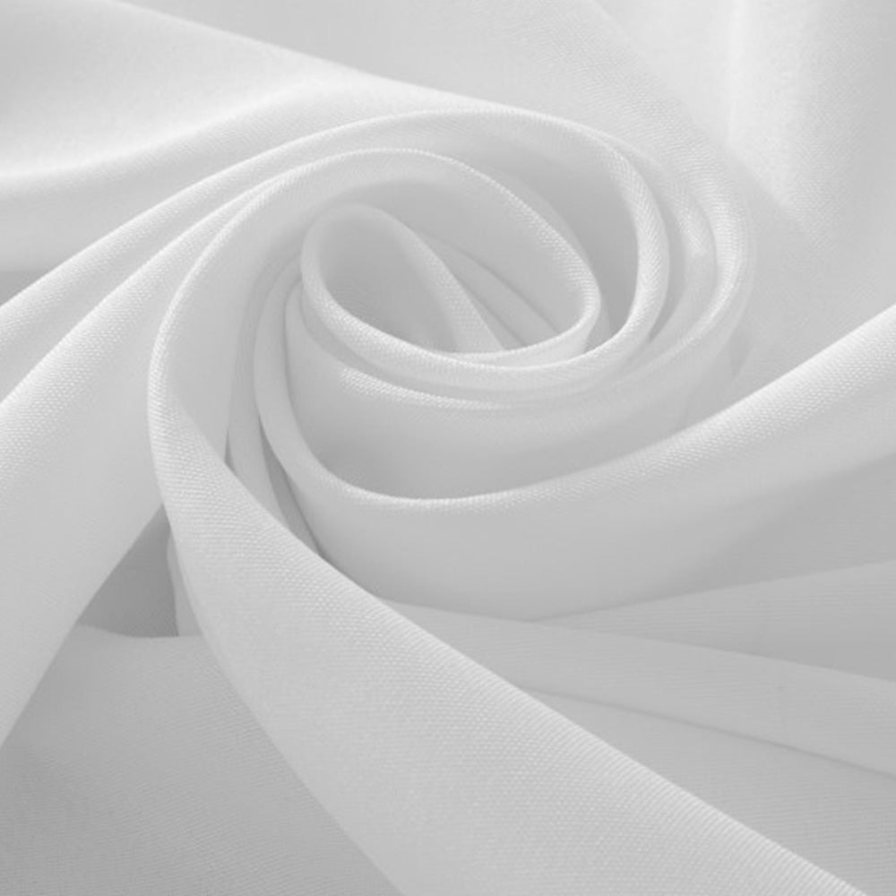 6 ft Fitted Polyester Table Cover with Skirt for Conferences and Trade Shows - White