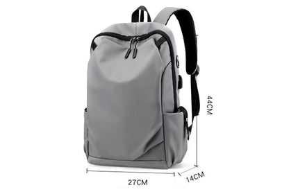 Business Laptop Backpack Anti-Theft USB Charging Port External Headphone Jack for Mens Womens -Grey