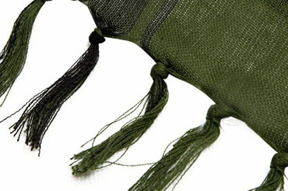 Military Shemagh Arab Tactical Desert Keffiyeh Thickened Scarf Wrap for Men-Military Green