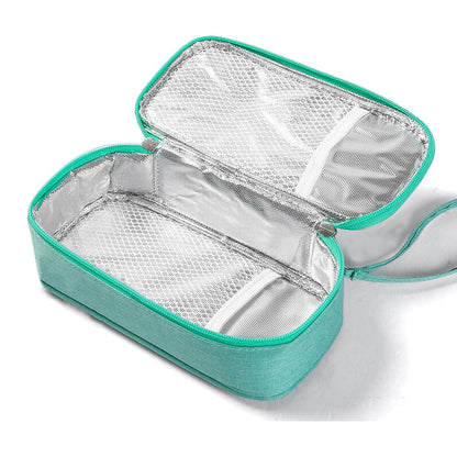 Insulated Insulin Cooling Bag ââ‚?Multi-Layer Medical Travel Cooler Emerald