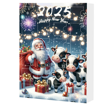 Christmas Cow Advent Calendar ¨C 24-Day Blind Box Ornaments Set for Tree Style 3