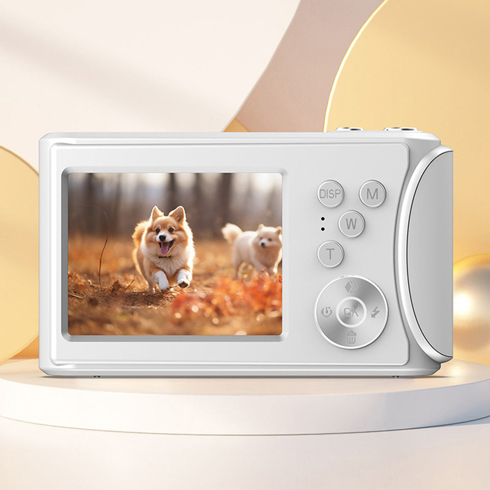 2.4-Inch Digital Point & Shoot Camera with 16X Zoom for Teens and Beginners White