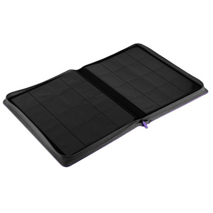 16 Pocket Card Binder 1024 Capacity PVC Free Hard Shell Waterproof Zipper-Purple