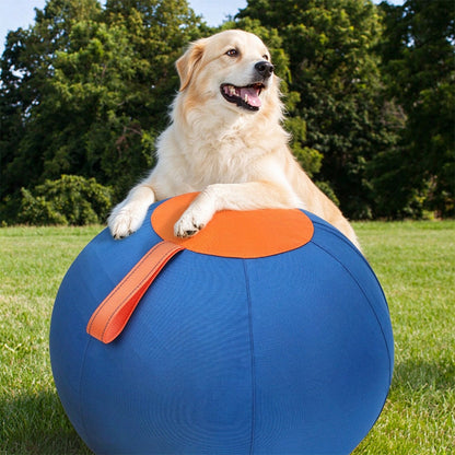 Outdoor Dog Herding Play Ball with Reinforced Oxford Fabric and Slow Deflation - Blue