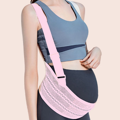 Maternity Belt Back Support Adjustable Abdominal Binder for Pregnancy-Pink
