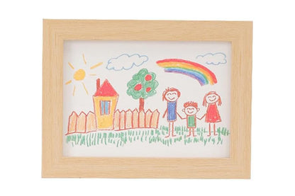 Removable Clip boy and girls Picture Frame A4 Artwork Display -Beige