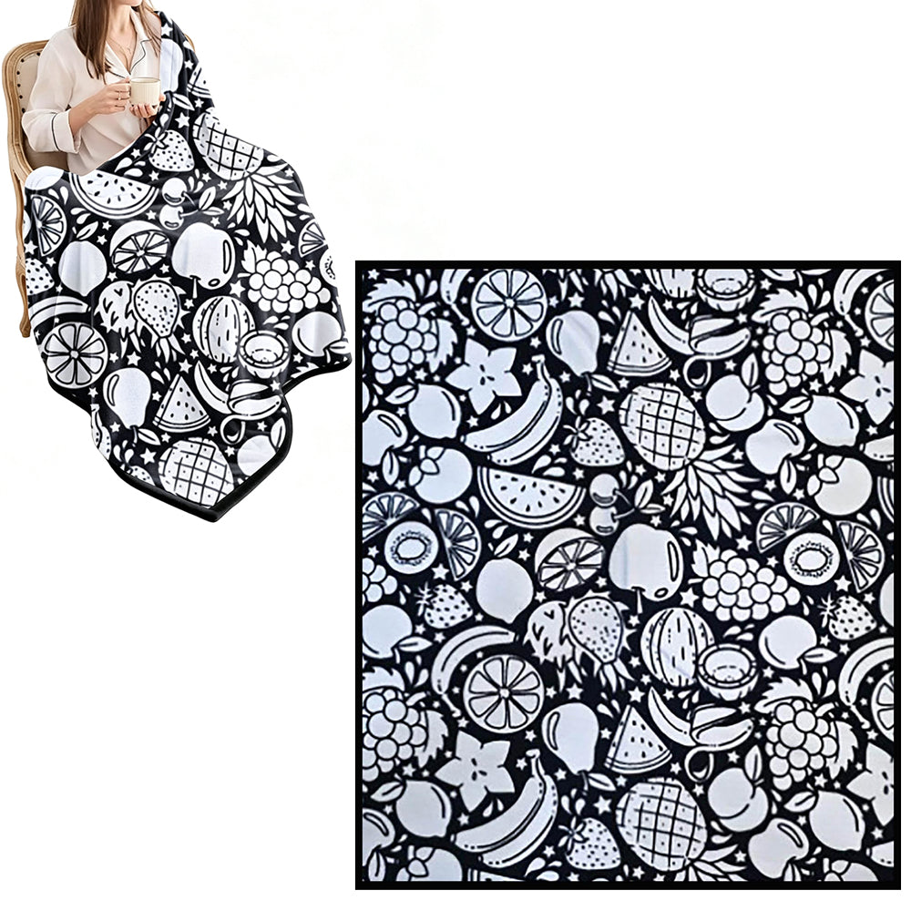 DIY Coloring Blanket Washable Reusable Coloring Mat for Adults - Fruit