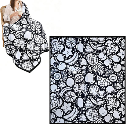 DIY Coloring Blanket Washable Reusable Coloring Mat for Adults - Fruit