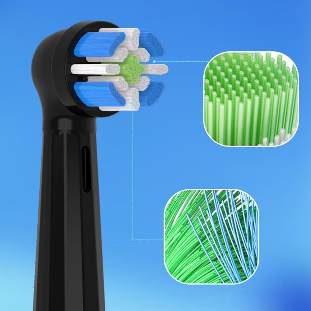 4Pcs Replacement Toothbrush Heads Compatible with OralB io Series-Black