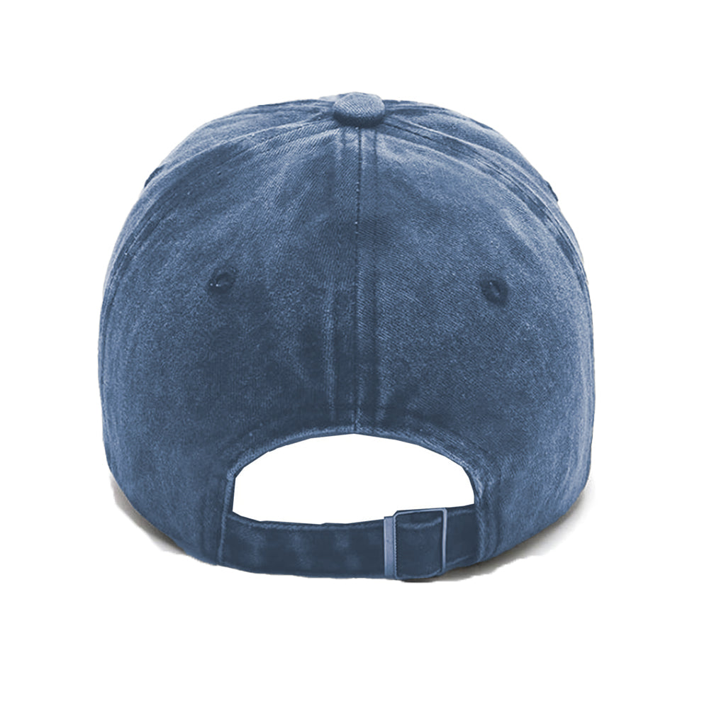 Casual Baseball Cap Adjustable Classic Sport Cap Solid Golf Dad Hat Blue