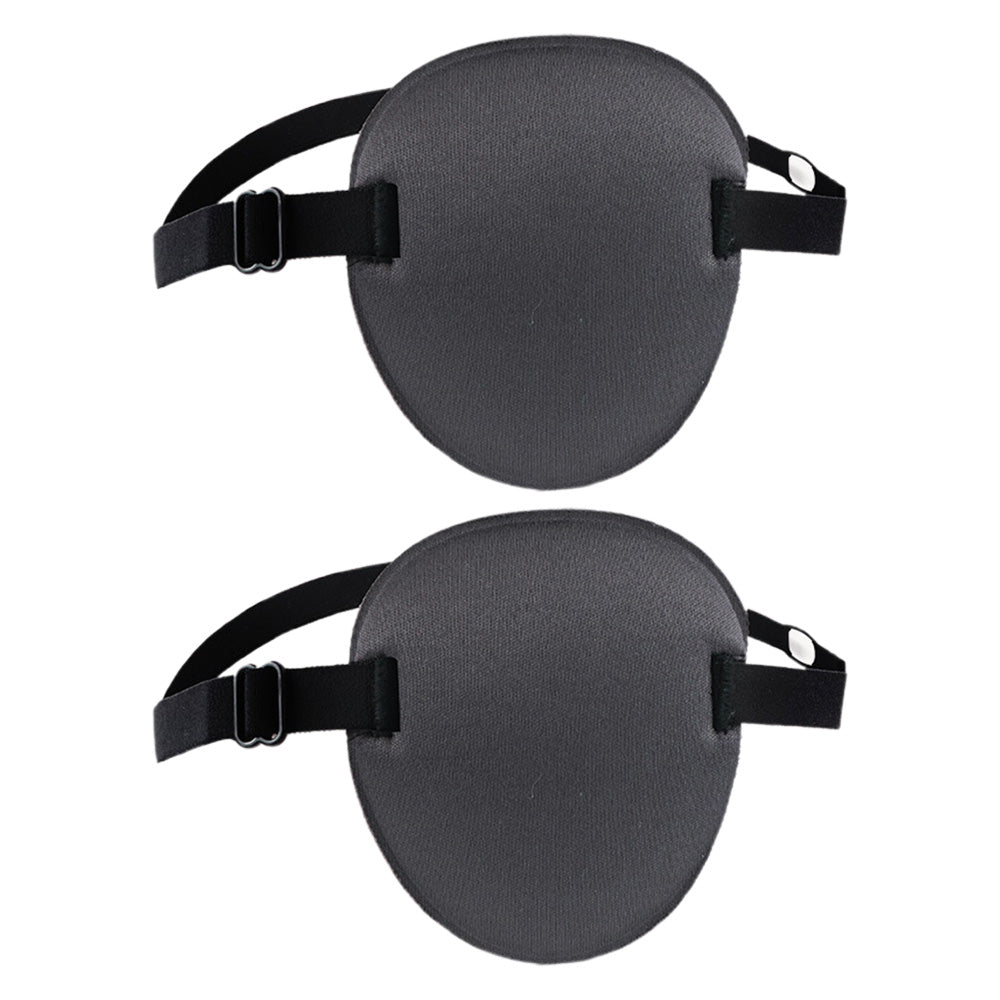 2Pcs Set Eye Patch Adjustable Single Eye Mask for Left or Right Eye Grey