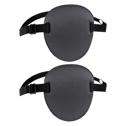 2Pcs Set Eye Patch Adjustable Single Eye Mask for Left or Right Eye Grey