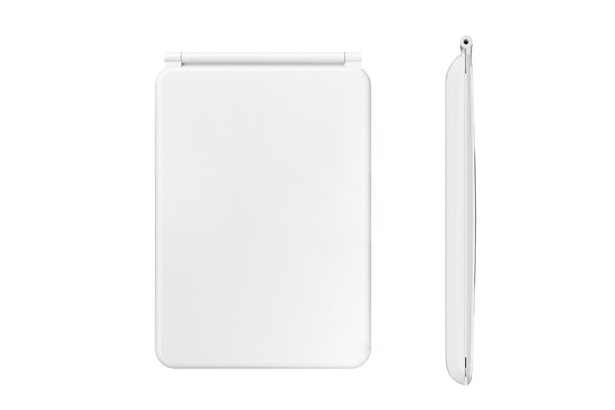 Touch Screen Makeup Mirror USB Rechargeable Cosmetic Mirror Portable Make Up Mirrors LED Mirror-White