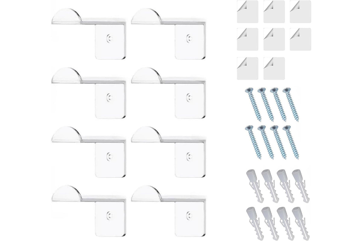 8Pcs Hat Hooks for Wall Cowboy Hat Rack Organizer for Baseball Caps -Transparent