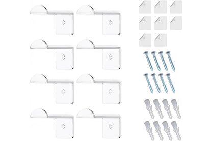 8Pcs Hat Hooks for Wall Cowboy Hat Rack Organizer for Baseball Caps -Transparent