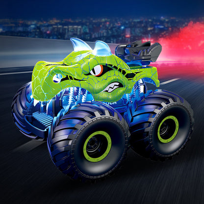 2.4G Remote Control Dinosaur Spray Off Road Truck - Green