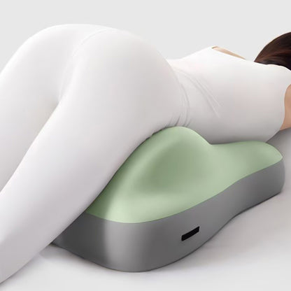 Ergonomic Memory Foam Reclining Pillow Prone Reading Cushion for Bed and Sofa-Green