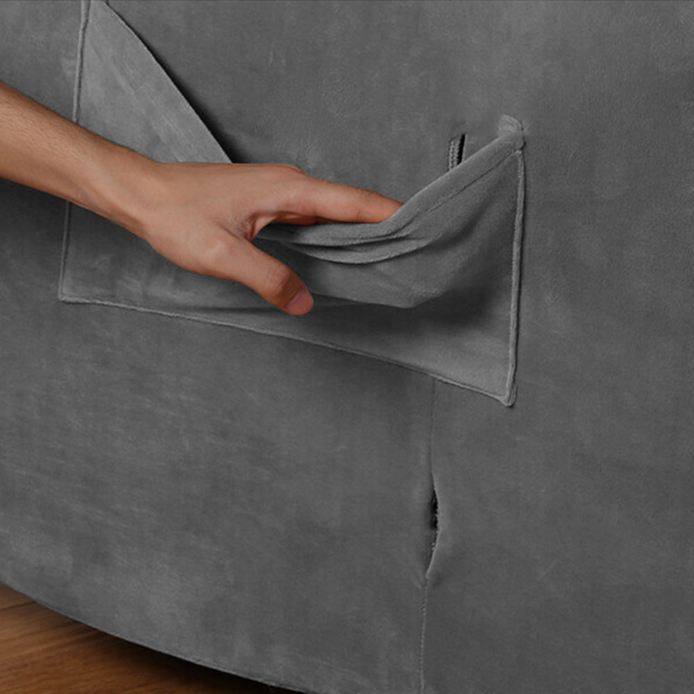 4Pcs Recliner Chair Cover Stretch Sofa Slipcover Separate Couch Covers-Grey