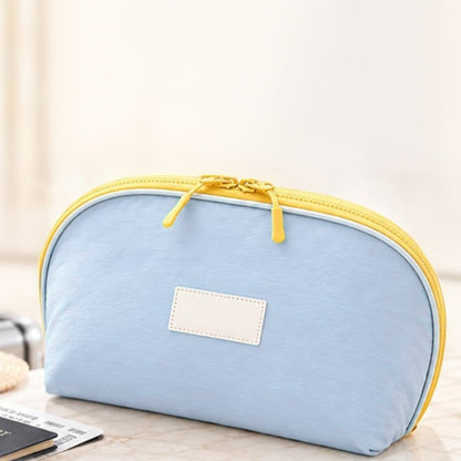 3-in-1 Clam-Shaped Underwear Bra Panty and Sock Travel Storage Bag - Blue