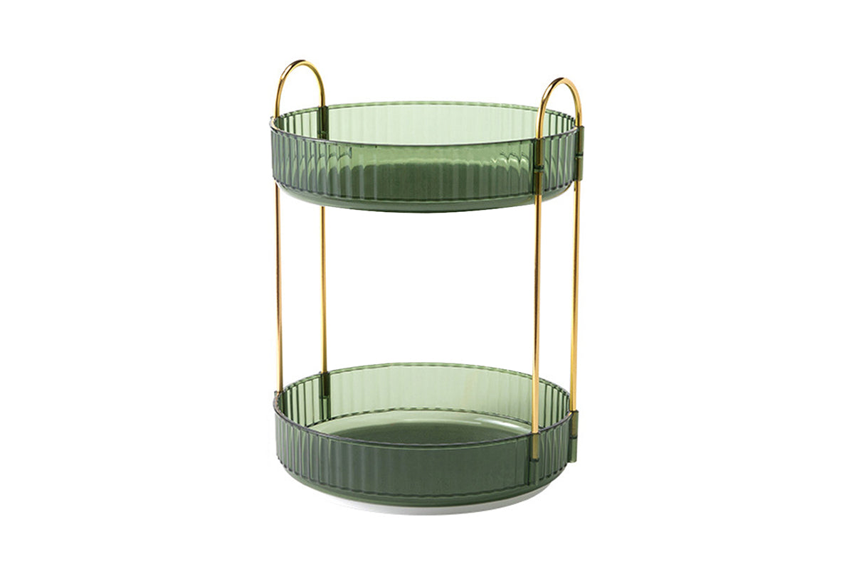 For Vanity 360 Degree Rotating Makeup Organizer Large Capacity Make Up Shelf-Coffee
