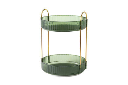 For Vanity 360 Degree Rotating Makeup Organizer Large Capacity Make Up Shelf-Coffee