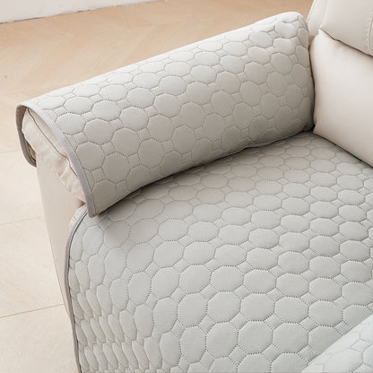 4Pcs Set Non Slip Recliner Chair Covers Couch Covers Pet Protector Slipcovers Light Gray