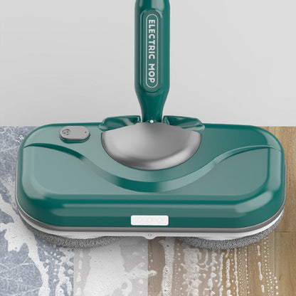 Cordless Electric Spin Mop with LED Light & 750ML Water Sprayer Green