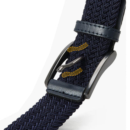 Elastic Braided Stretch Belt for Golf Pants Casual Shorts Jeans-Dark Blue