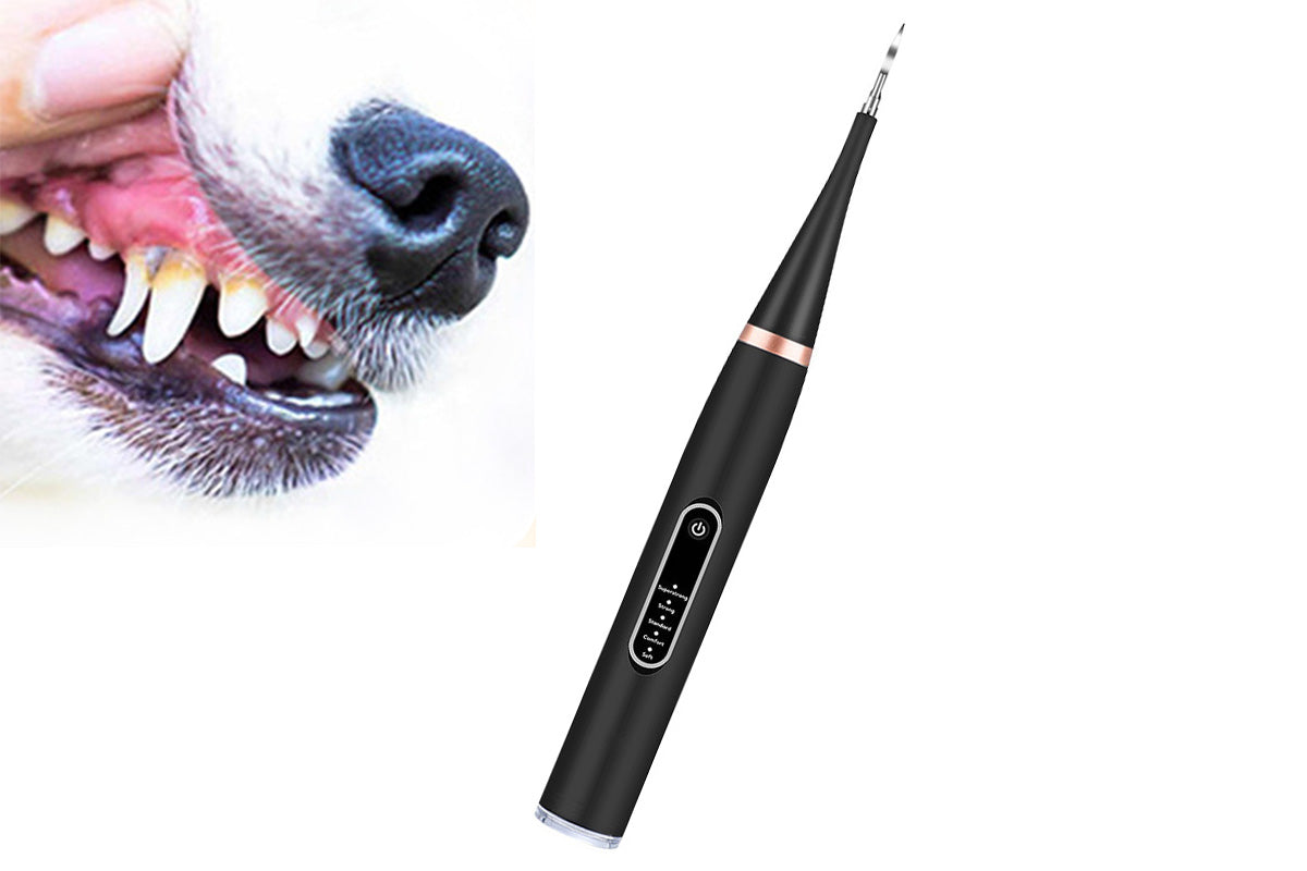 Pet Ultrasonic Tooth Cleaner Dog Plaque Tartar Stain Remover Black
