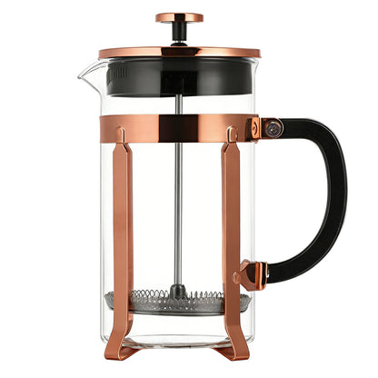 French Press Coffee Maker Borosilicate Glass Stainless Steel Brewer Cold Brew Cafetera-Gold