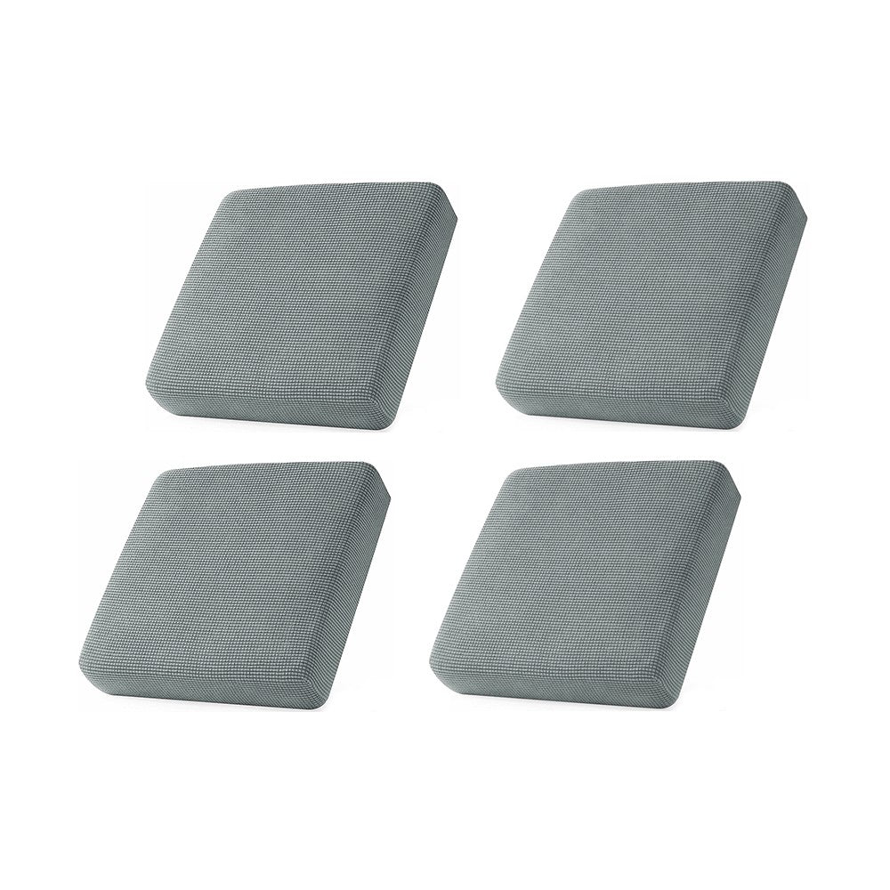 4Pcs Stretch Sofa Seat Cushion Cover Light Gray