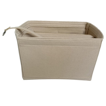 Thick Felt Tote Bag Organizer Insert with Multiple Pockets -Beige