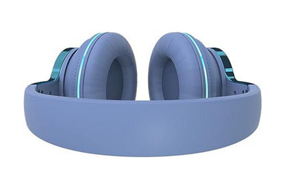 Wireless Headphones Over Ear Stereo Noise Cancelling Headset Comfortable Earpads for Travel Home-Blue