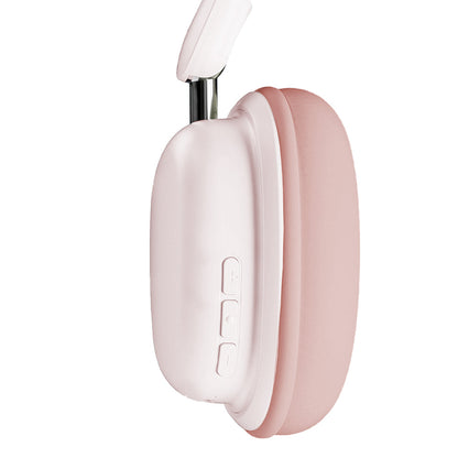 5.3 Bluetooth Wireless Headphones Head-Worn Stereo Headset with Removable Microphone Pink