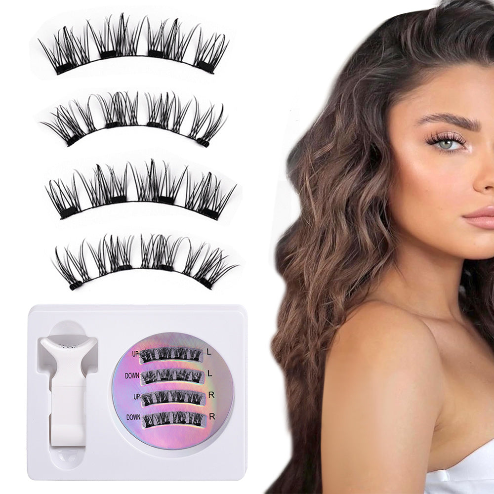 Pair of Reusable Clip-On Natural Look Eyelashes Glue-Free Fake Lashes Style 1