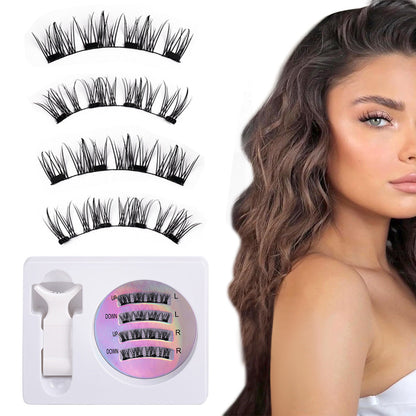 Pair of Reusable Clip-On Natural Look Eyelashes Glue-Free Fake Lashes Style 1