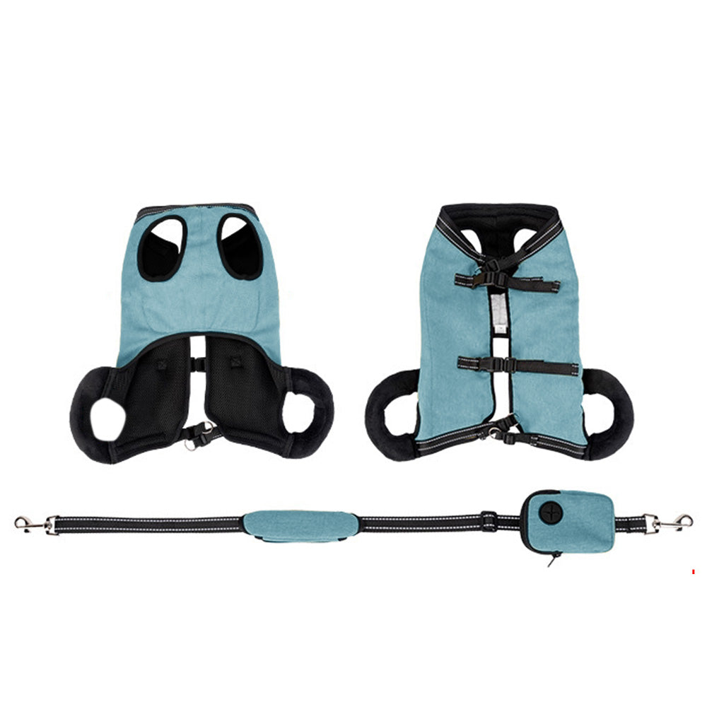 Pet Sling Carrier Bag Dog Puppy Lift Harness Vest Travel Tote Shoulder Bag -Green