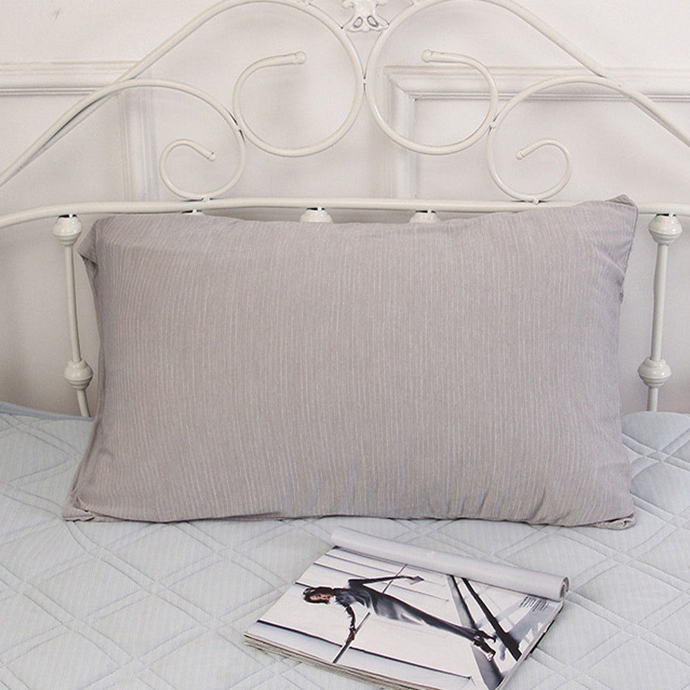 Pillowcase and Pillow Towel Set Cooling Pillow Covering Decorative Cushion Cover Set Grey