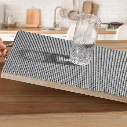 Non-Adhesive Drawer and Shelf Liner for Cabinet Wardrobe -Grey
