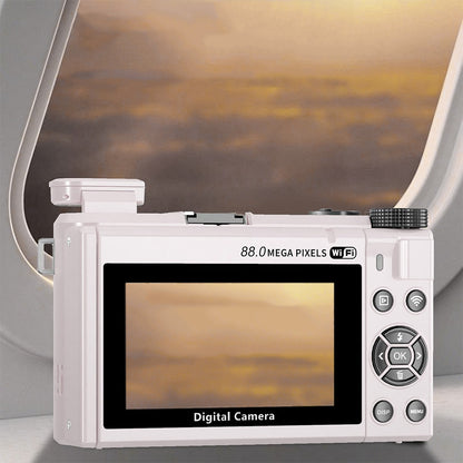 8K Digital Camera with Flip Screen and Remote Control-Pink