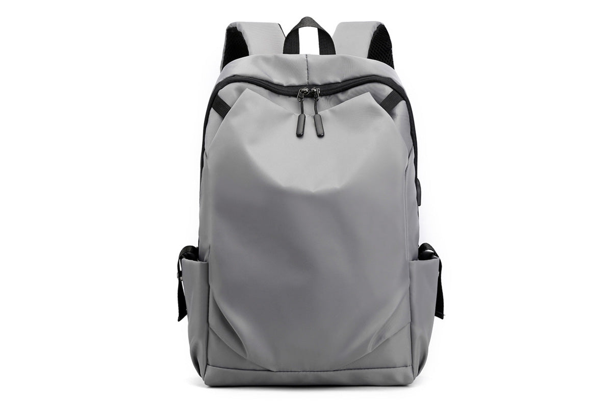 Business Laptop Backpack Anti-Theft USB Charging Port External Headphone Jack for Mens Womens -Grey