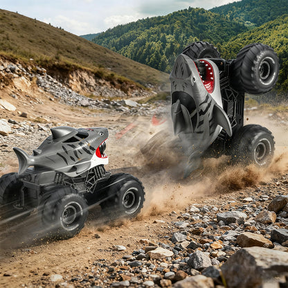 Gesture Sensing Amphibious RC Shark Monster Truck - Green