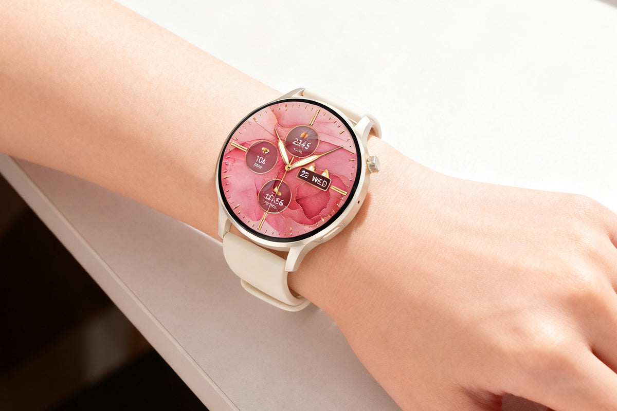 Fashion Smartwatch with Heart Rate and Sleep Monitoring IP67 Waterproof-Silver