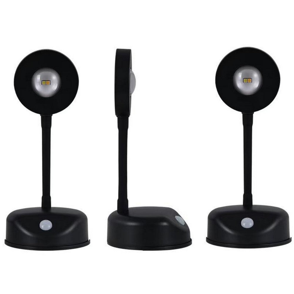 3Pcs Wireless Picture Lights and Mini Accent Spotlights LED Wall Sconce for Art Display-Black
