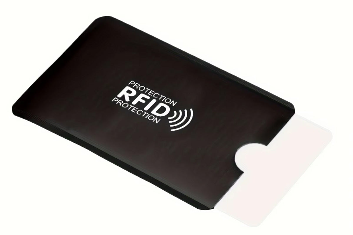 30 PCS Slim RFID Blocking Card Sleeves Credit ID Protector Wallet Shield-Black