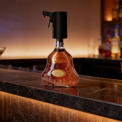 Smart Digital Wine Spirit Bottle Dispenser with Touch Screen-Black