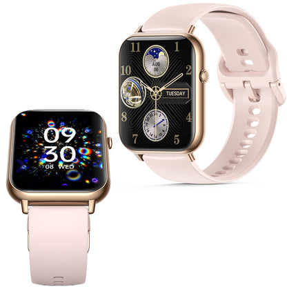 Smartwatch with Bluetooth Calling 2.1 Inch Display 104 Sports Modes Health Monitoring IP68 Waterproof-Pink